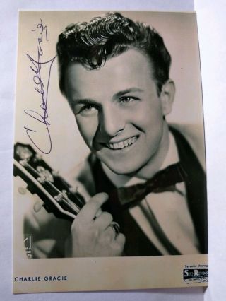 Charlie Gracie Hand Signed Autograph 4x6 Photo - Music Legend
