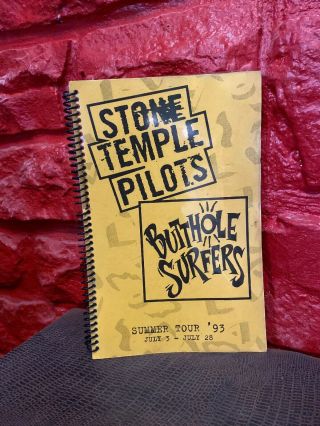 Vintage 1993 Butthole Surfers Stone Temple Pilots Concert Tour Road Book Sfa