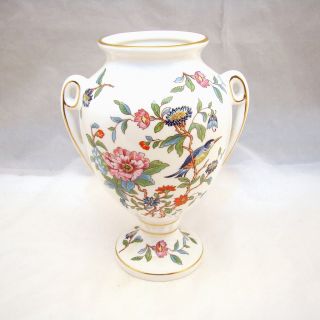 Aynsley Bone China PEMBROKE Handled Medium Covered Urn/Vase 7 1/4 