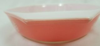 Vintage Pyrex Pink Daisy Divided Casserole Dish 1.  5 Quart with Glass Lid 5