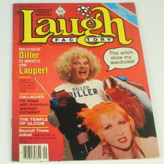 Rare 1985 Laugh Factory Mag - Phyllis Diller Vs Cyndi Lauper,  Offensive Humor