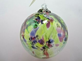 Kitras Art Glass Ball - Tree Of Life - Nwt,  Collectible Art Glass,  Glass Ball
