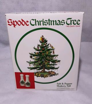 Spode Christmas Tree 6 " Tall Oversized Salt & Pepper Shakers
