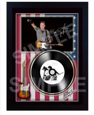 Bruce Springsteen Born To Run Music Signed Framed Photo Lp Vinyl