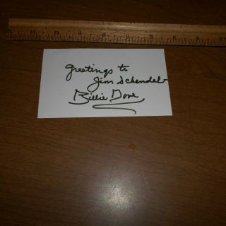 Billie Dove,  Was An American Silent Movie Actress Hand Signed 5 X 3 Index Card