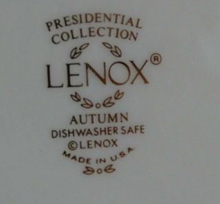 Lenox USA Autumn Dinner Plate 10 5/8 