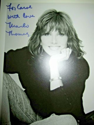 Marlo Thomas Signed Photo 8x10 That Girl Phil Donahue To Be You And Me