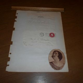 Blanche Bates Was An American Actress Hand Signed 6 X 4.  5 Page & Envelope 1923
