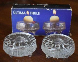 Lovely Set 2 Iittala Finland Ultima Thule Candle Holders Found