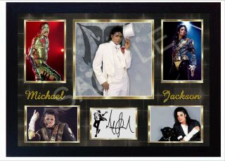 Michael Jackson Framed Signed Autographed Photo Re Print Poster Perfect Gift