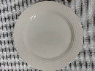 (4) Homer Laughlin Gothic Dinner Plates 10” Bone Ivory White Stoneware 3