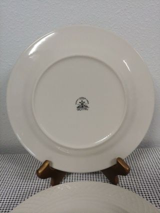 (4) Homer Laughlin Gothic Dinner Plates 10” Bone Ivory White Stoneware 6