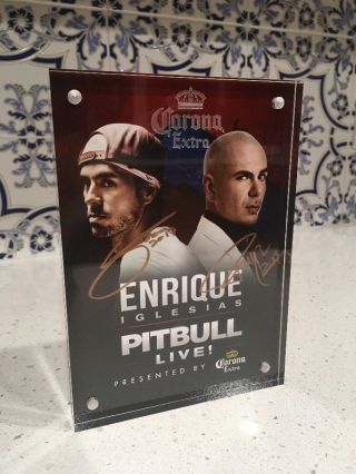 Signed Photo Enrique Iglesias And Pitbull