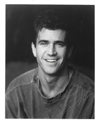 Mel Gibson Actor Authentic Signed B & W 8x10 Autographed Photo All The Best