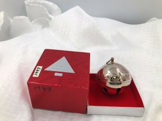 Wallace Silversmiths Limited Edition 1997 Sleigh Bell Ornament Pre - Owned