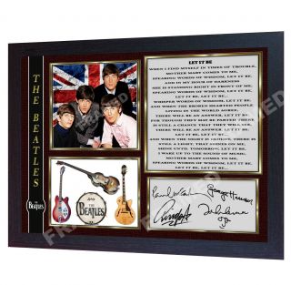 The Beatles Let It Be Signed Autographed Photo Print Framed