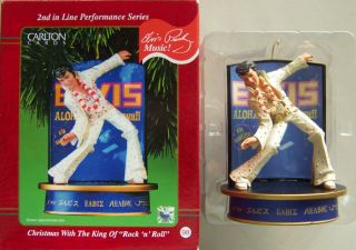 Elvis " Christmas With The King " Carlton Cards Heirloom Musical Tree Ornament 98