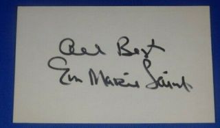 Eva Marie Saint Signed Autograph 3x5 On The Waterfront,  North By Northwest