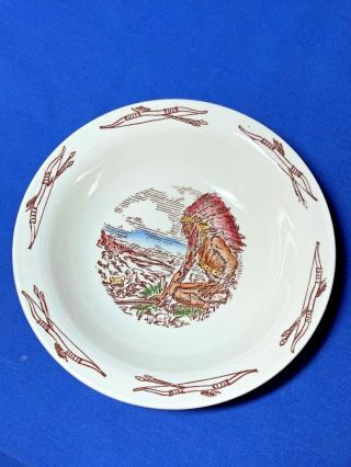 Vernon Kilns China Frontier Days Winchester 73 Pattern Set Of 3 Fruit Bowls