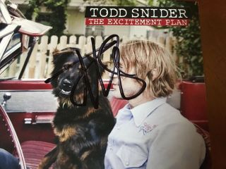 Signed Todd Snider Cd “the Excitement Plan”