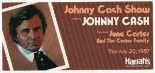 1987 Johnny Cash Show June Carter Carter Family Concert Handbill
