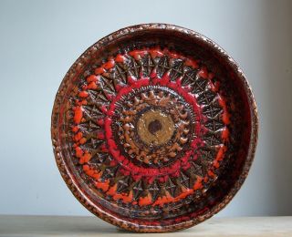 Mid Century Vintage Italian Pottery Bitossi Aldo Londi Handmade Bowl