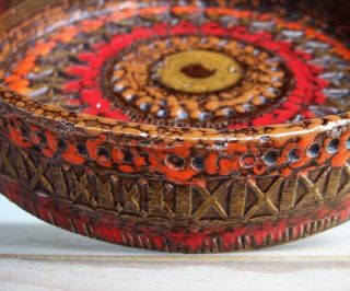 Mid Century vintage Italian Pottery Bitossi Aldo Londi Handmade Bowl 7
