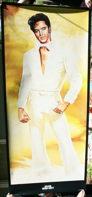 Large 1985 6 Foot Elvis Presley 1935 - 1977 34 X 76 " Tribute Memorial Poster