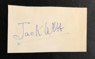 Jack Webb,  Dragnet,  Autographed / Signed Album Page Cut,  With