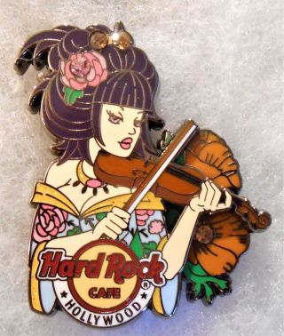 Hard Rock Cafe Hollywood Boulevard Anime Girl Series Playing Violin Pin 91957