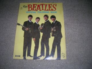 Vintage 1964 The Beatles Official Coloring Book W/ Black & White Photos