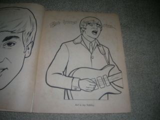 VINTAGE 1964 THE BEATLES OFFICIAL COLORING BOOK W/ BLACK & WHITE PHOTOS 4