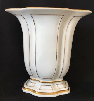 Antique Lorenz Hutschenreuther Selb Bavaria Art Deco Carl Rehm Munchen 8 " Vase