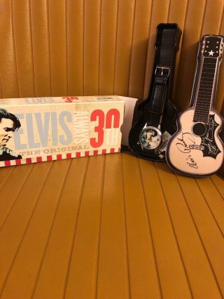 Elvis Presley 30th Anniversarycommemorative Watch With Guitar Tin.
