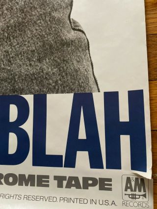 Iggy Pop Blah Blah Blah RARE cover promo poster (long) 1986 2