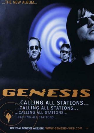 Genesis Calling All Stations Uk Poster Promo 20 X 28 Virgin 1997