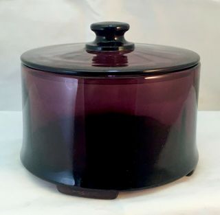 Paden City 700 Large Covered Sugar In Mulberry Amethyst - 1920s