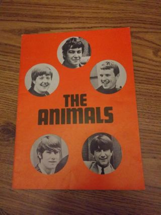 The Animals Usa 1966 Concert Tour Program In