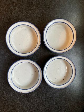 Set Of 4 Dansk Denmark Blue Mist 6 " Soup Cereal Bowls W Rim Nils Refsgaard