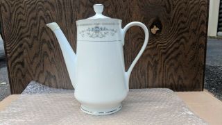 Fine China Of Japan Diane Coffee Tea Pot W Lid Porcelain Teapot Server