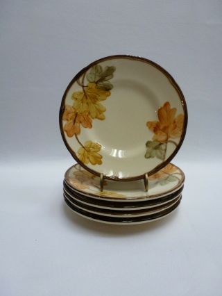 Franciscan October 6 - 3/8 " Bread Plates Set Of 5 Leaves Usa