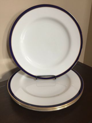 Set Of 4 Spode Consul Cobalt Y7332 10 3/4” Dinner Plates