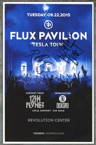 Flux Pavilion & 12th Planet Autographed Gig Poster