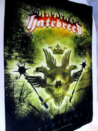 Hatebreed.  Fabric.  Poster / Flag / Wall Banner.  Made In Italy.  42 " X 31 ".