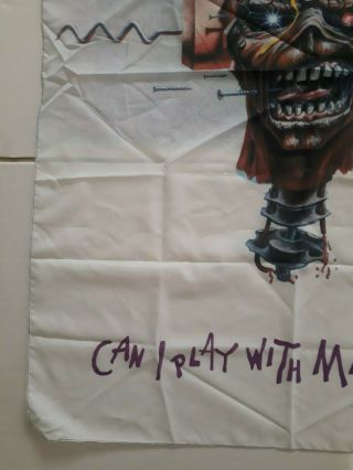 Iron Maiden Can I Play With Madness Vintage 1980 ' s Textile Banner Flag 4