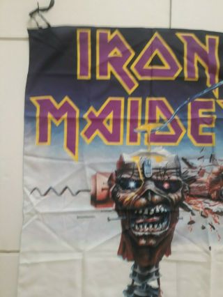 Iron Maiden Can I Play With Madness Vintage 1980 ' s Textile Banner Flag 5