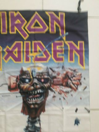 Iron Maiden Can I Play With Madness Vintage 1980 ' s Textile Banner Flag 6