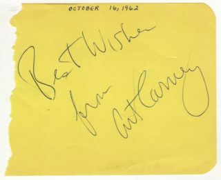 Art Carney Cut Signature Autograph The Honeymooners Last Action Hero