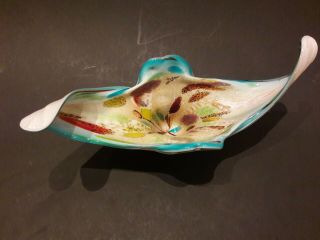 A Murano Glass Tutti Frutti Dino Martens Large Scurptural bowl/centerpiece. 2