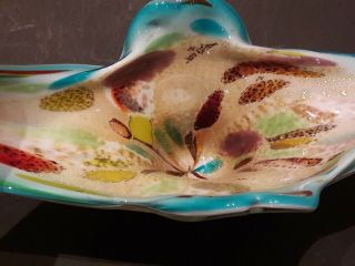 A Murano Glass Tutti Frutti Dino Martens Large Scurptural bowl/centerpiece. 3